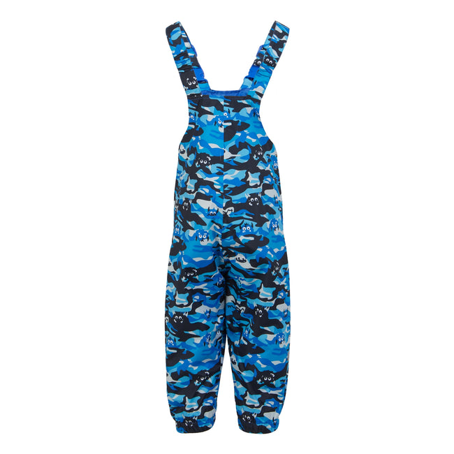 Hydro Blue - Back - Regatta Childrens-Kids Animal Rainy Day Spike The Monster Dungarees