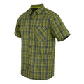 Nephrite Green-Ash - Side - Regatta Mens Mindano IX Checked Short-Sleeved Shirt