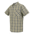 Golden Sand-Treetop - Side - Regatta Mens Mindano IX Checked Short-Sleeved Shirt