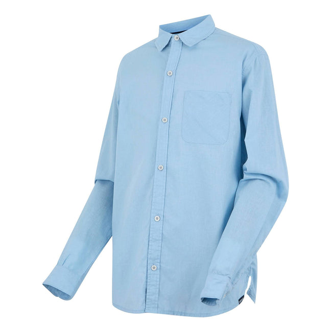 Chambray Blue - Back - Regatta Mens Loran Long-Sleeved Shirt