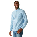 Chambray Blue - Lifestyle - Regatta Mens Loran Long-Sleeved Shirt
