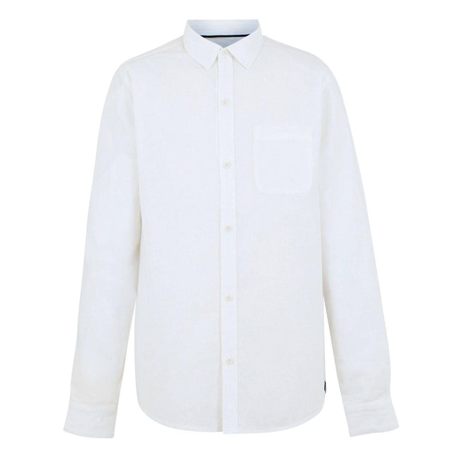 White - Front - Regatta Mens Loran Long-Sleeved Shirt