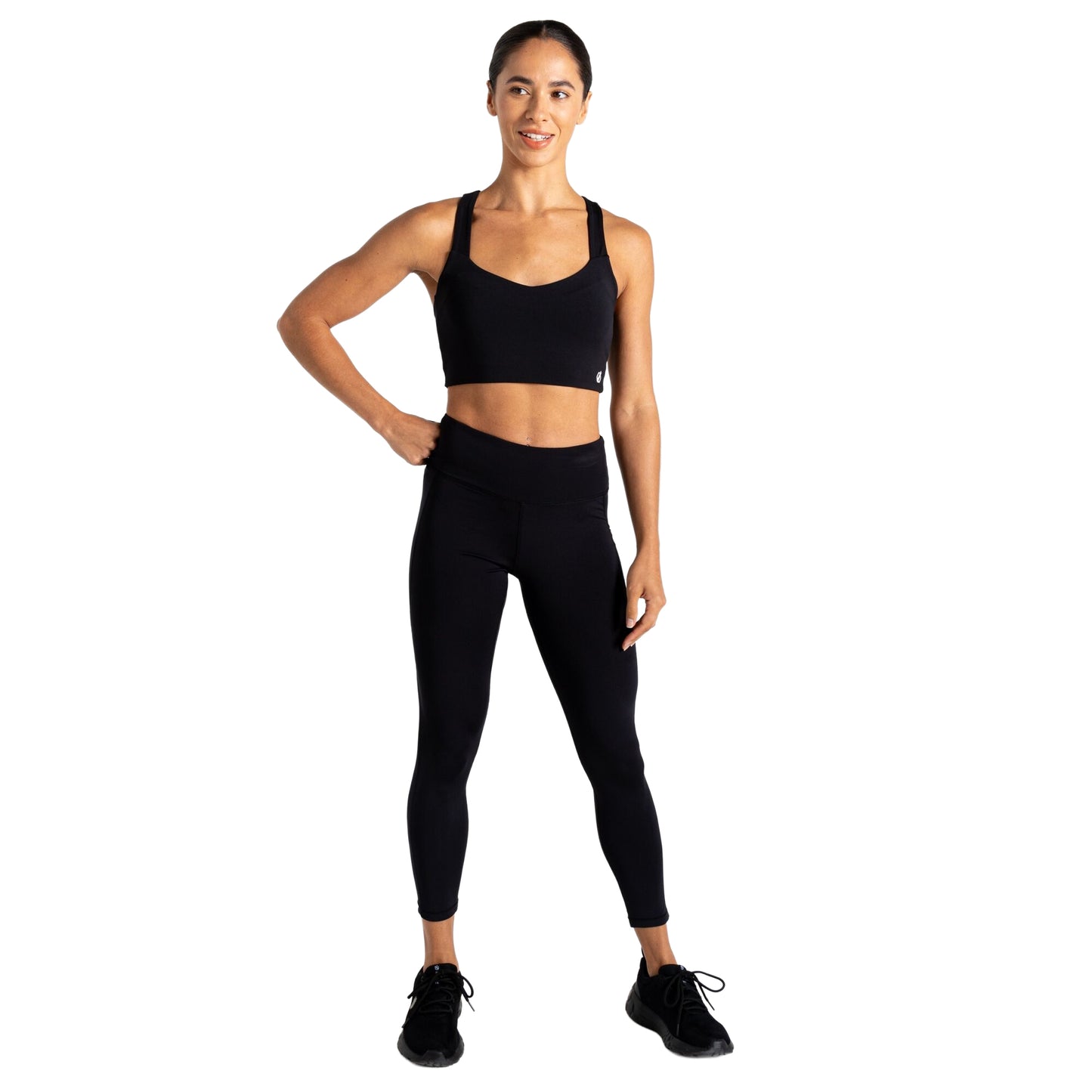Black - Close up - Dare 2B Womens-Ladies Swift III Sports Bra