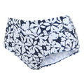 Navy-White - Side - Regatta Womens-Ladies Paloma Large Floral Swim Briefs