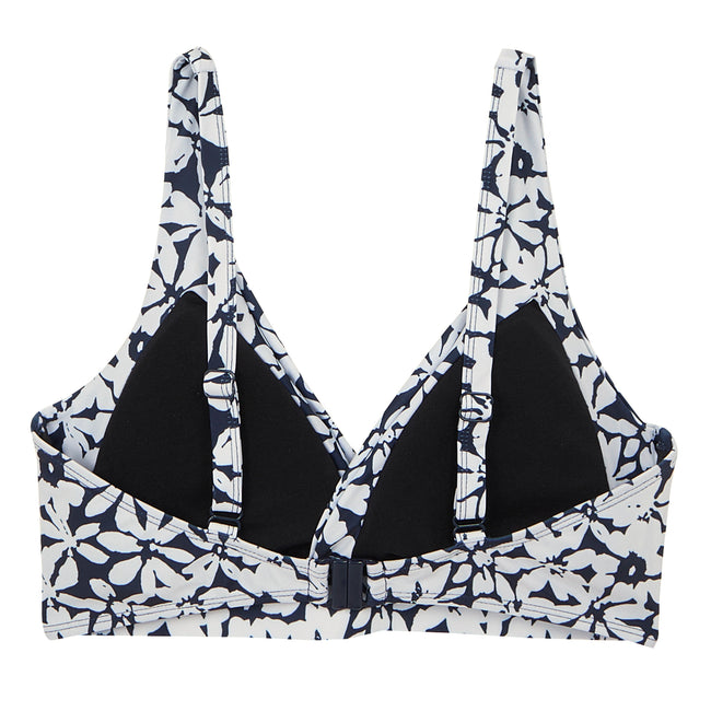 Navy-White - Back - Regatta Womens-Ladies Paloma Large Floral Bikini Top