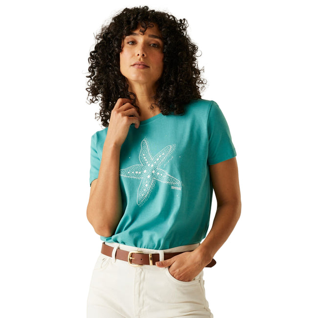 Turquoise - Lifestyle - Regatta Womens-Ladies Filandra VX Starfish T-Shirt