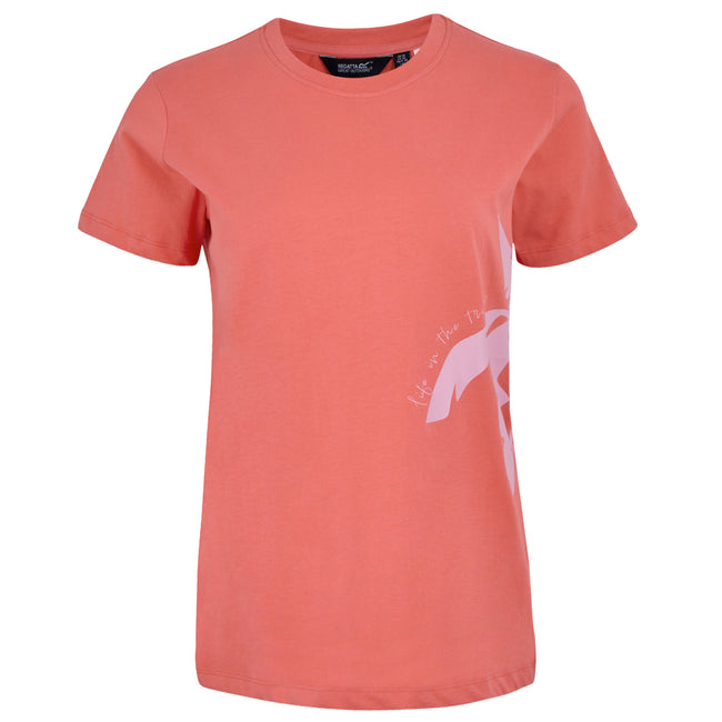 Peach Bloom - Front - Regatta Womens-Ladies Filandra VX Tropical T-Shirt
