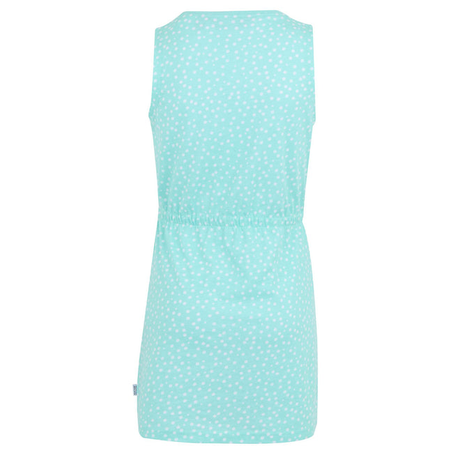 Aruba Blue-White - Back - Regatta Girls Beylina Micro-Dot Dress