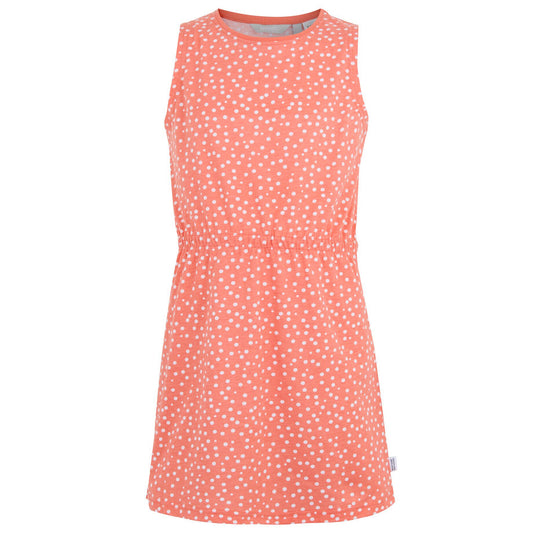 Peach Bloom-White - Front - Regatta Girls Beylina Micro-Dot Dress