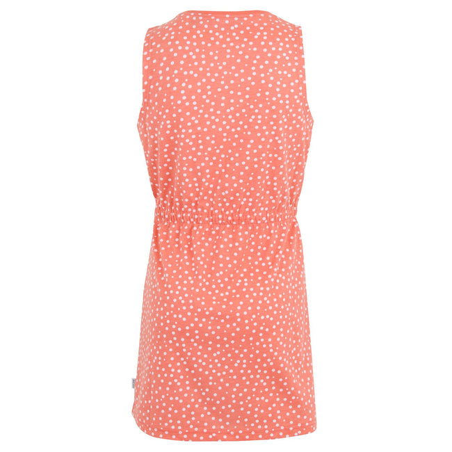 Peach Bloom-White - Back - Regatta Girls Beylina Micro-Dot Dress