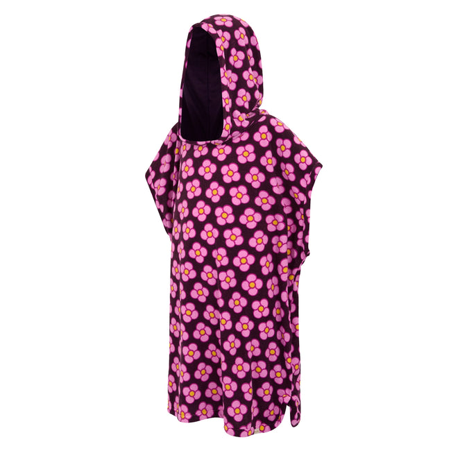 Morello - Side - Regatta Girls Orla Kiely Spinning Flower Towelling Robe