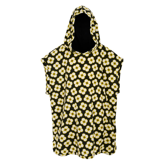 Black - Front - Regatta Girls Orla Kiely Spinning Flower Towelling Robe