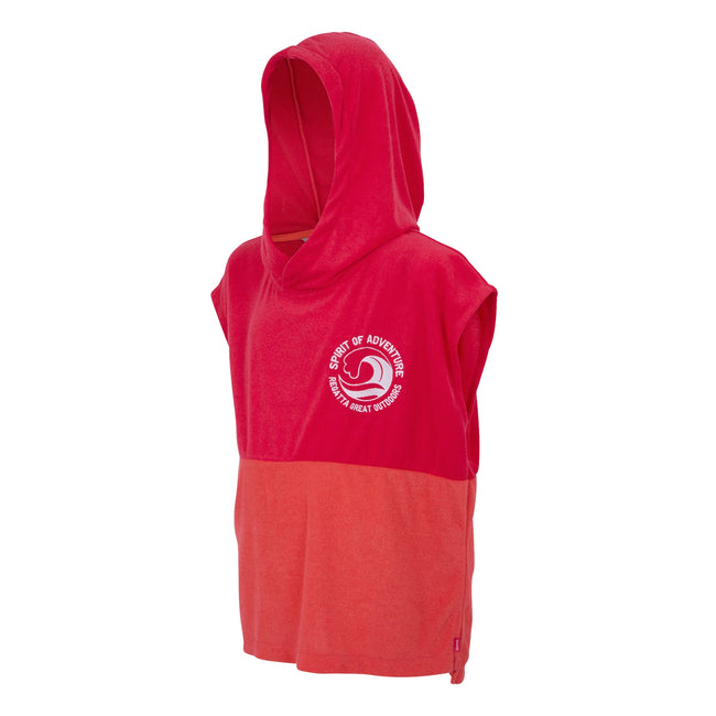Pop-Peach Bloom - Side - Regatta Childrens-Kids Spirit Of Adventure II Towelling Robe