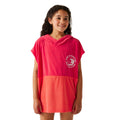 Pop-Peach Bloom - Lifestyle - Regatta Childrens-Kids Spirit Of Adventure II Towelling Robe