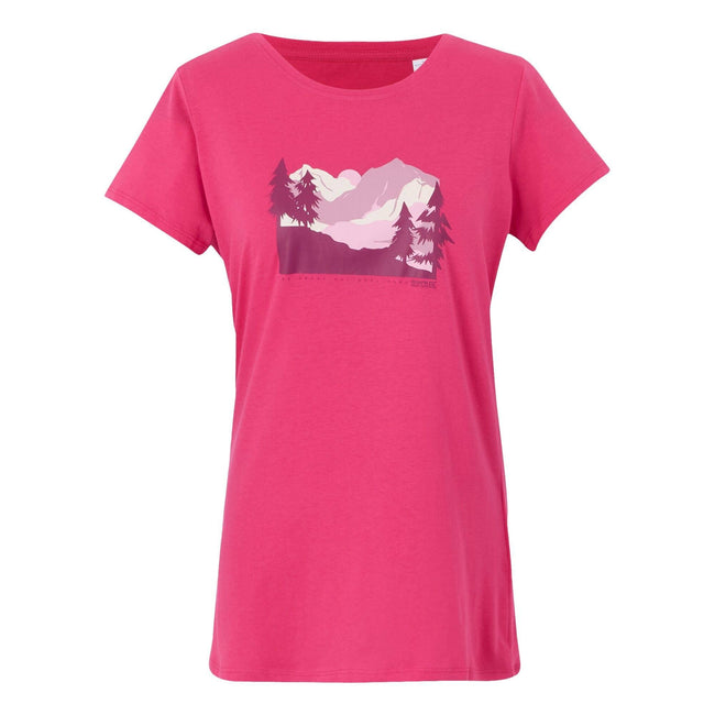 Pop - Front - Regatta Womens-Ladies Breezed V Pine Tree T-Shirt