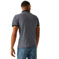 Navy-Stone White - Back - Regatta Mens Tiver Striped Polo Shirt