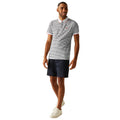 White-Navy - Side - Regatta Mens Tiver Striped Polo Shirt