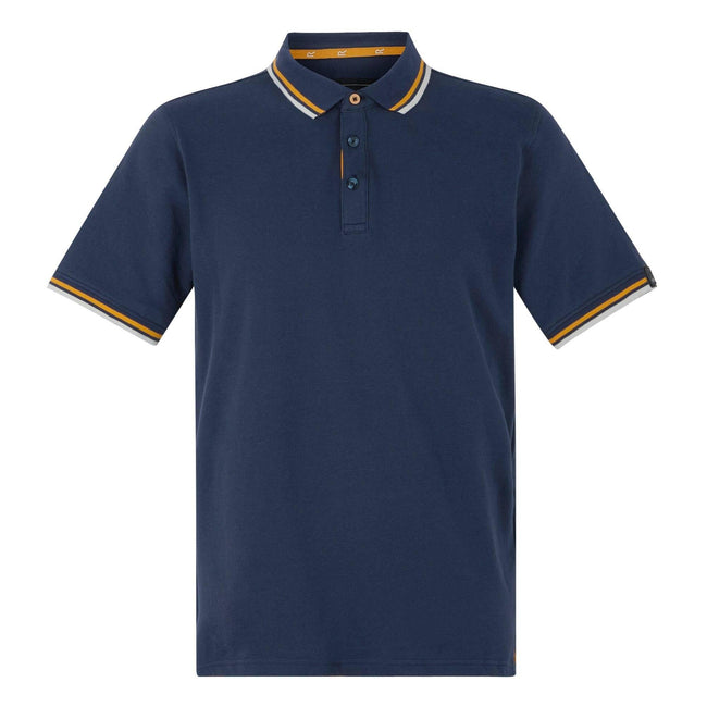 Navy - Front - Regatta Mens Adryan Polo Shirt