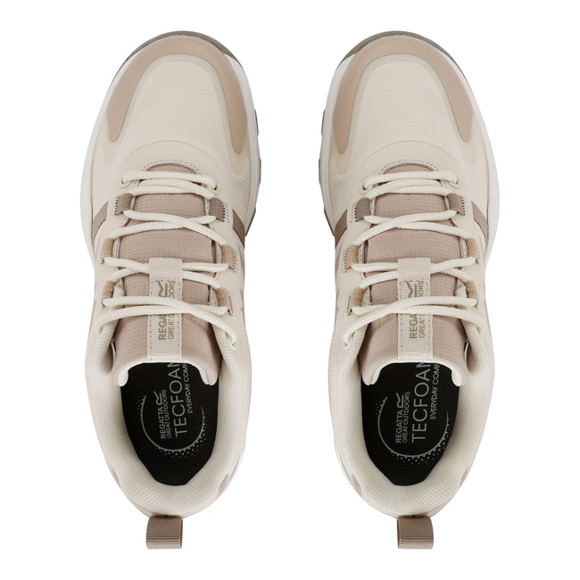 Light Vanilla - Pack Shot - Regatta Womens-Ladies Leighton Synthetic Leather Trainers