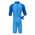 Elysium Blue-Hawaiian Blue - Back - Regatta Childrens-Kids Bubble The Shark Rash Guard Swimsuit