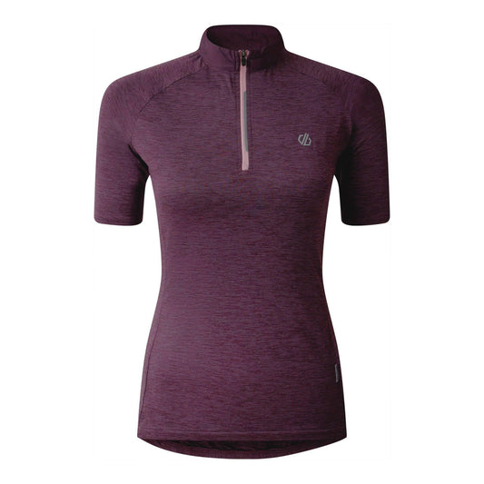 Deep Plum - Front - Dare 2B Womens-Ladies Pedal II Jersey