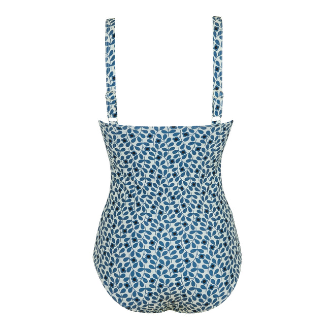 Blue - Back - Regatta Womens-Ladies Orla Kiely Jasmine Flower One Piece Swimsuit