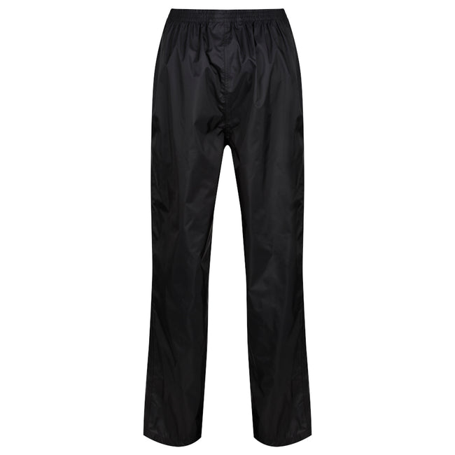 Black - Back - Regatta Great Outdoors Womens-Ladies Adventure Tech Pack It Waterproof Overtrousers