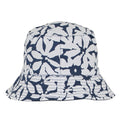 Navy - Side - Regatta Womens-Ladies Abstract Floral Reversible Bucket Hat