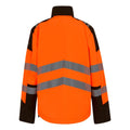 Black-Orange - Back - Regatta Professional Mens Hi-Vis 3 Layer Soft Shell Jacket