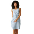 Chambray Blue-White - Lifestyle - Regatta Womens-Ladies Ariena Painterly Stripe Casual Dress