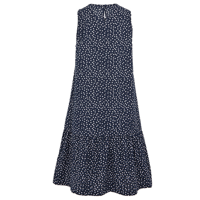 Navy-White - Back - Regatta Womens-Ladies Trisa Micro-Dot Smock Dress