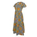 Yellow - Side - Regatta Womens-Ladies Orla Kiely Lotus Tiered Midi Dress