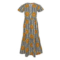 Yellow - Front - Regatta Womens-Ladies Orla Kiely Lotus Tiered Midi Dress