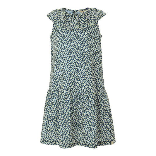 Blue - Front - Regatta Girls Orla Kiely Jasmine Flower Sleeveless Dress