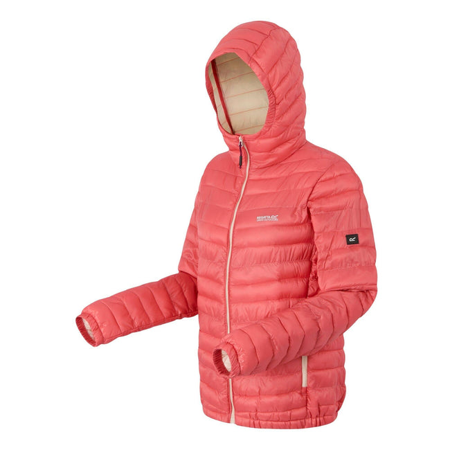 Peach Bloom-Light Vanilla - Side - Regatta Womens-Ladies Hurden Padded Jacket