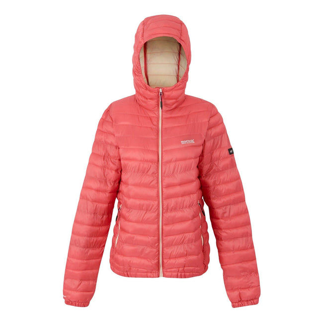 Peach Bloom-Light Vanilla - Front - Regatta Womens-Ladies Hurden Padded Jacket