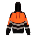 Black-Orange - Front - Regatta Professional Mens High-Vis Hoodie