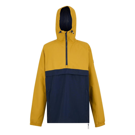 Mustard-Navy - Front - Regatta Mens Tayan Waterproof Jacket