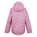 Lilas-Light Vanilla-Beaujolais - Back - Regatta Childrens-Kids Lever II Printed Waterproof Jacket