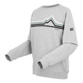 Grey Marl - Side - Regatta Mens Nithsdale Linear Mountain Crew Neck Sweatshirt