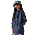Navy-White - Lifestyle - Regatta Childrens-Kids Ballina Stripe Waterproof Jacket