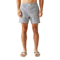 Navy - Lifestyle - Regatta Mens Loras Stripe Seersucker Swim Shorts