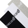 Black-White-Grey Marl - Back - Dare 2B Unisex Adult Crew Socks (Pack Of 3)