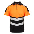 Black-Orange - Front - Regatta Professional Mens Hi-Vis Polo Shirt
