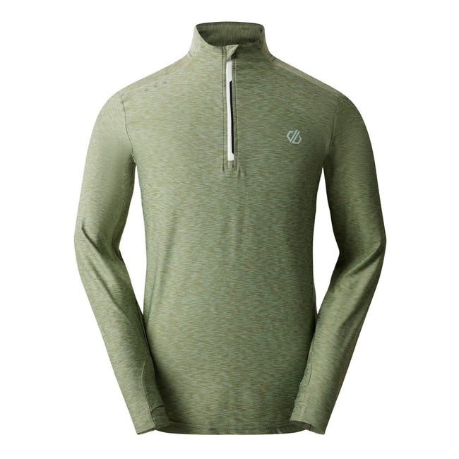 Hedge Green Marl - Lifestyle - Dare 2B Mens Power Up III Jersey