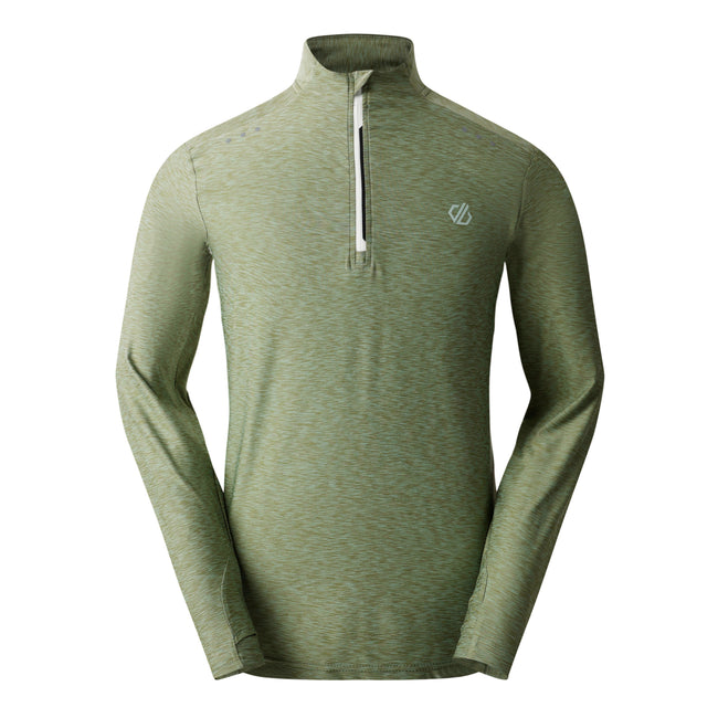 Hedge Green Marl - Front - Dare 2B Mens Power Up III Jersey