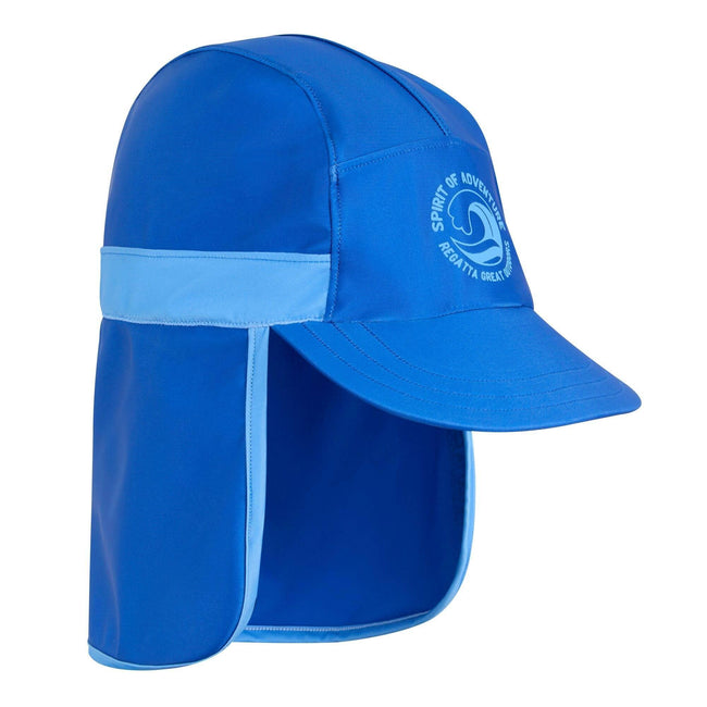 Olympian Blue-Elysium Blue - Side - Regatta Childrens-Kids II Neck Protector Cap