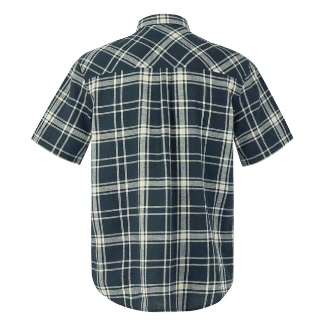 Navy - Back - Regatta Mens Loran Short-Sleeved Shirt