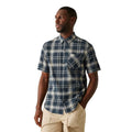 Navy - Lifestyle - Regatta Mens Loran Short-Sleeved Shirt