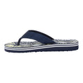 Navy - Side - Regatta Mens Rico Leaf Flip Flops